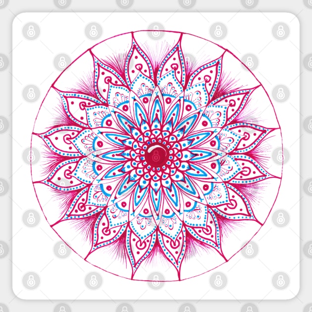 Hand drawn Mandala Sticker by jitkaegressy